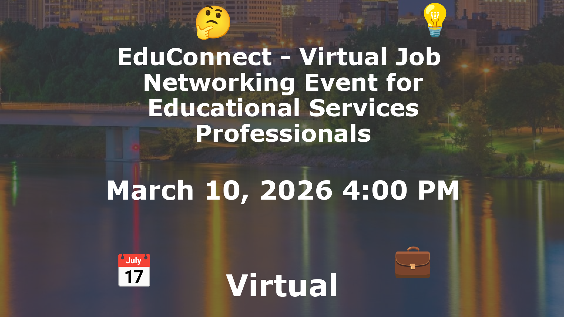 EduConnect - Virtual Job  Networking Event for Educational Services Professionals event image